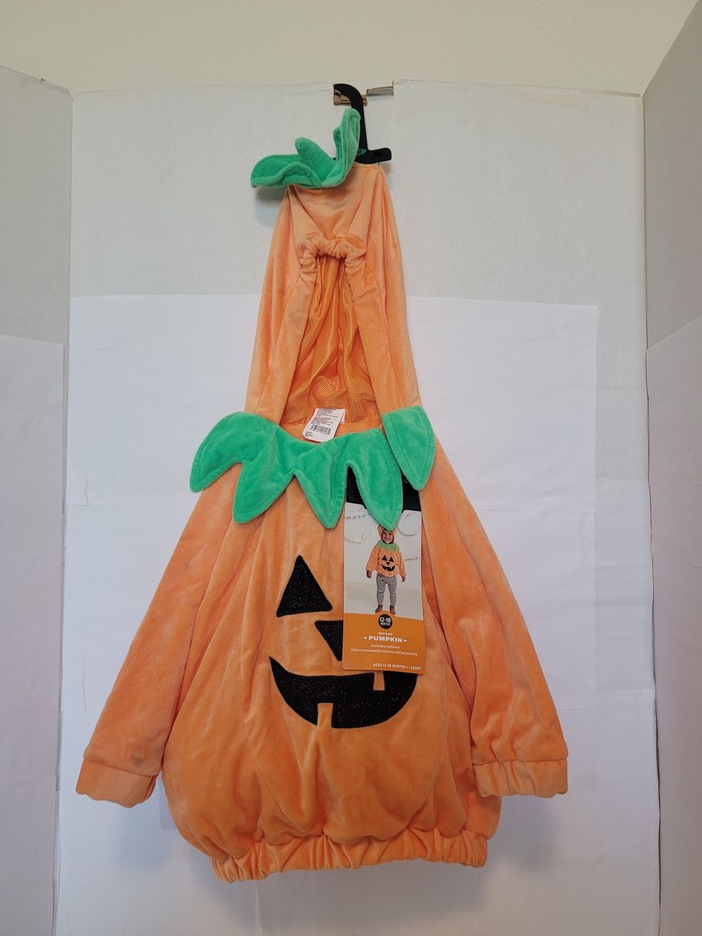 Kids Pumpkin Hooded Costume - Orange Green